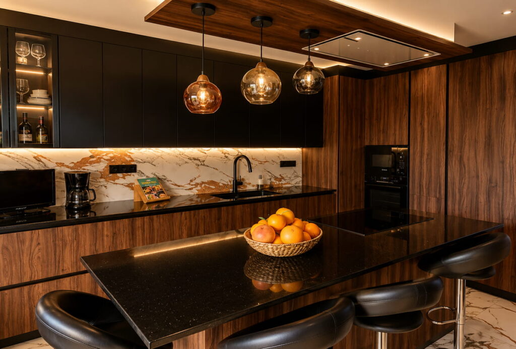 Cocina Granito Negro Absoluto · Granito negro / Mármol, Murcia — Kelia Natural Design